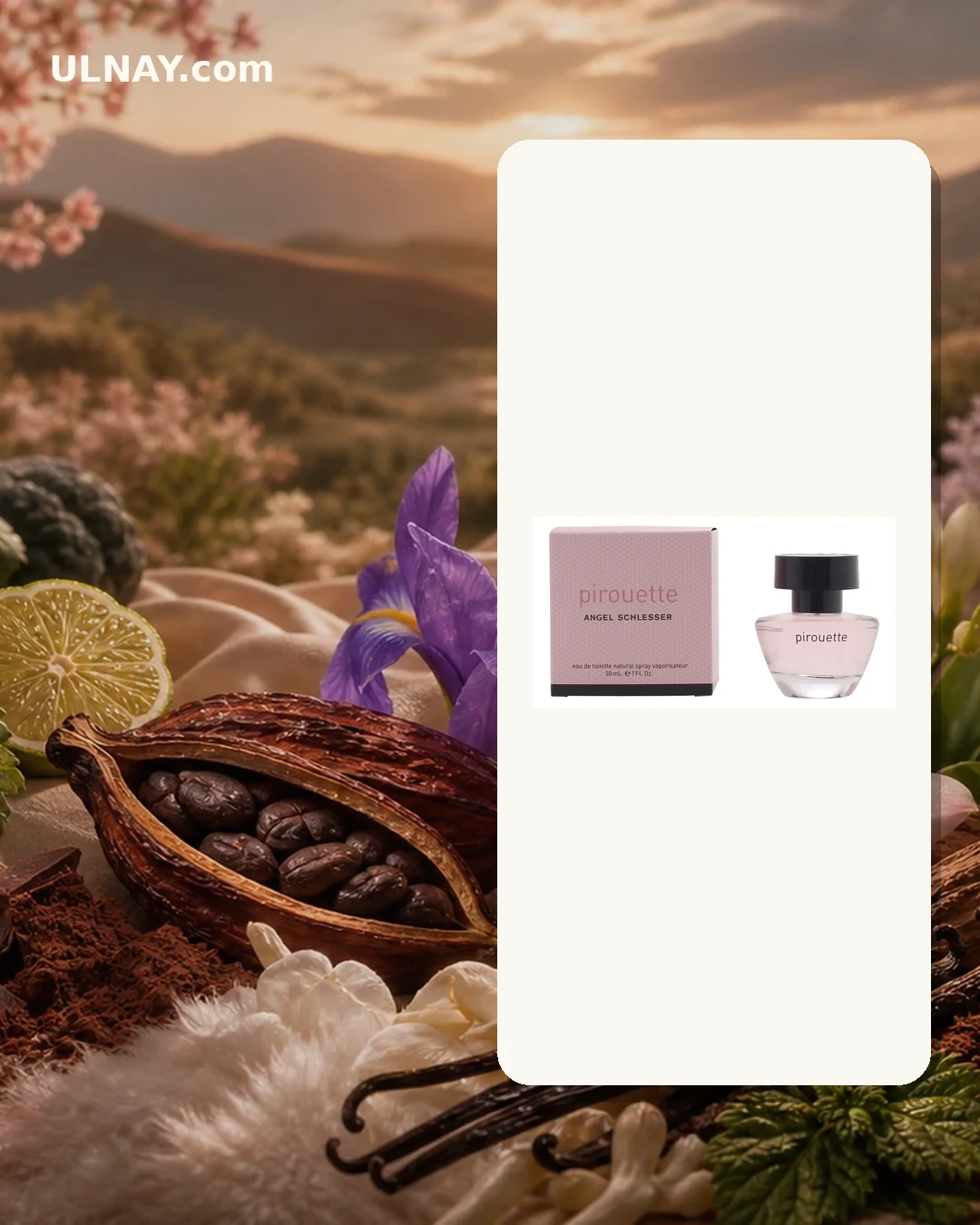 Pirouette — setting and bottle