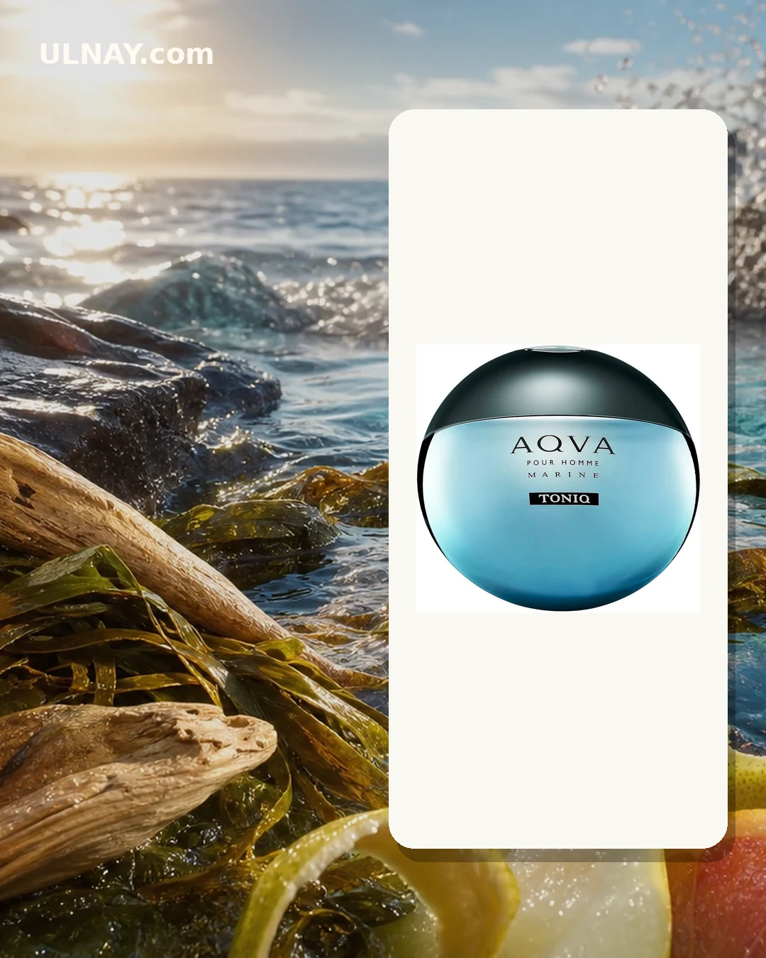 Aqva Marine Toniq: scene and bottle
