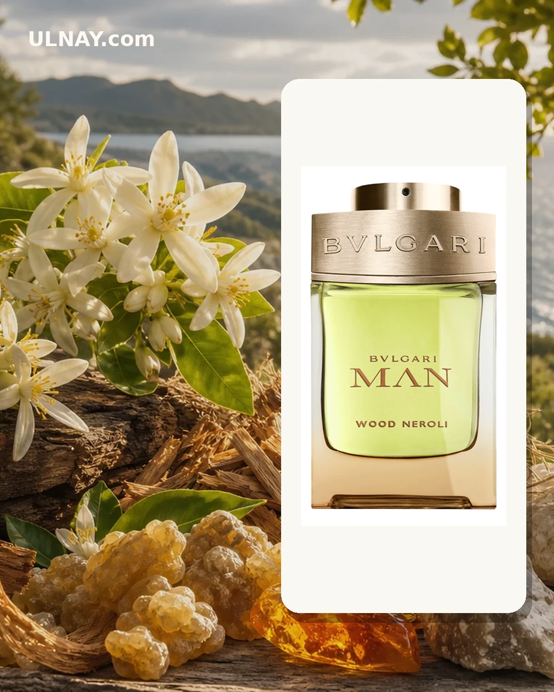 Man Wood Neroli: scene and bottle