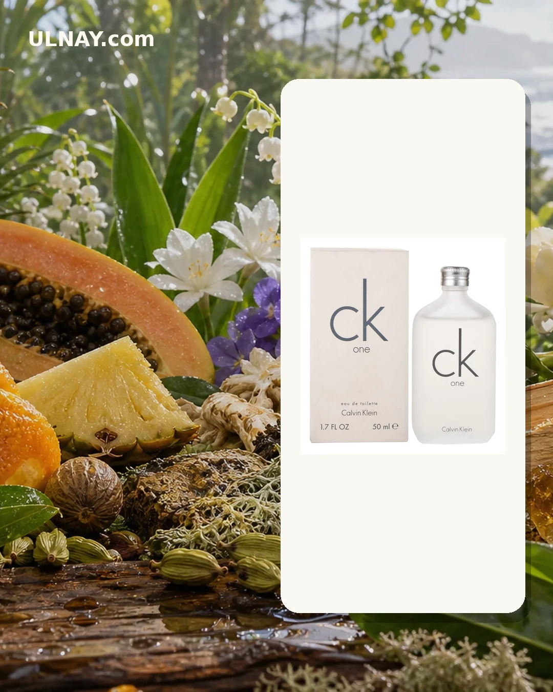 CK One — scene and bottle