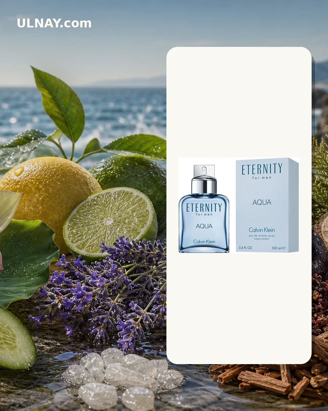 Eternity Aqua for Men — scene and bottle