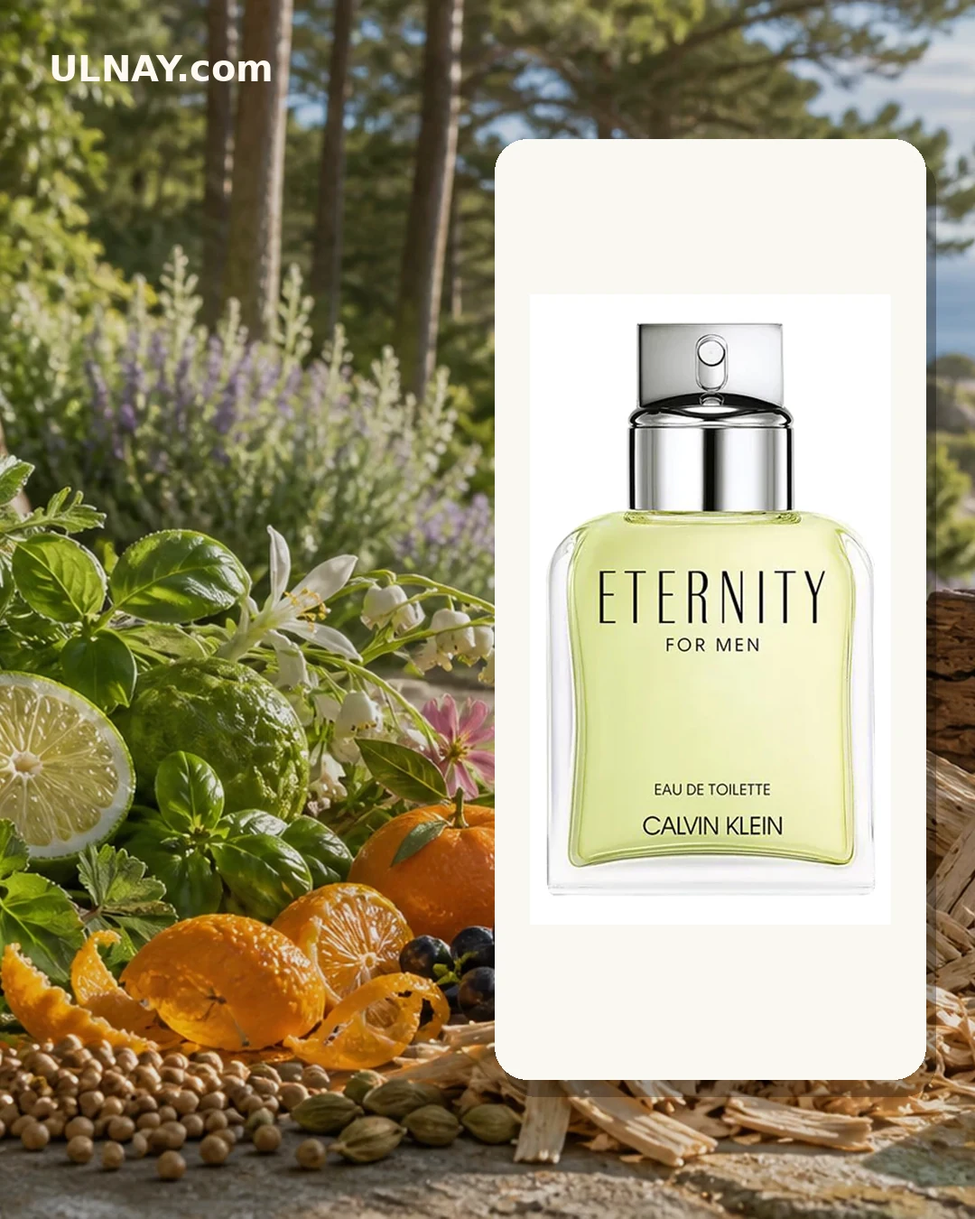 Eternity For Men — scene and bottle