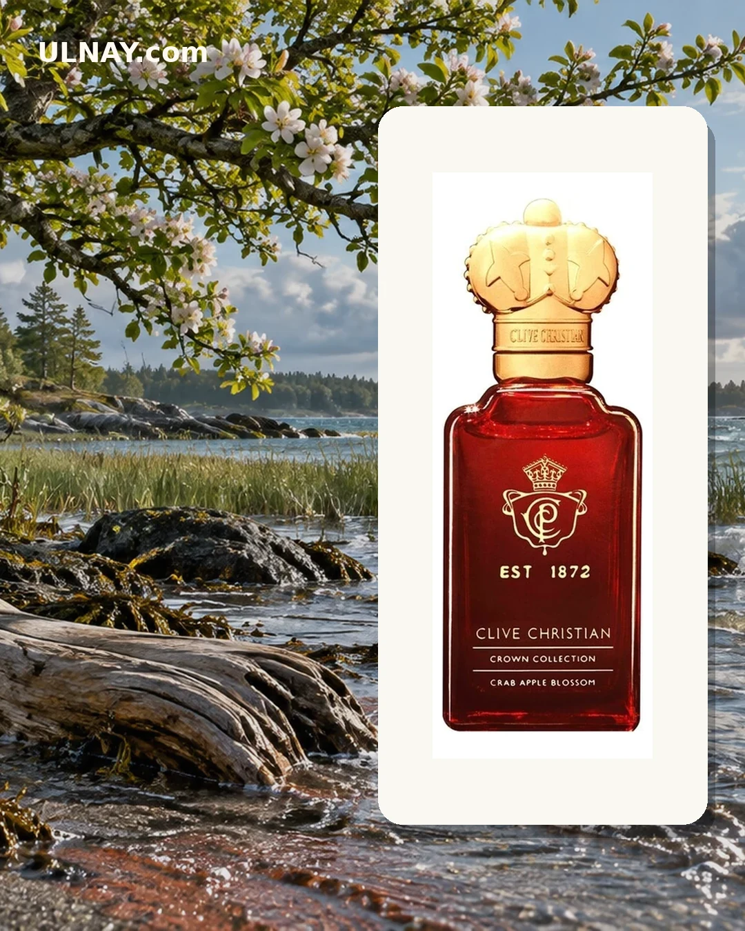 Crab Apple Blossom — scene and bottle