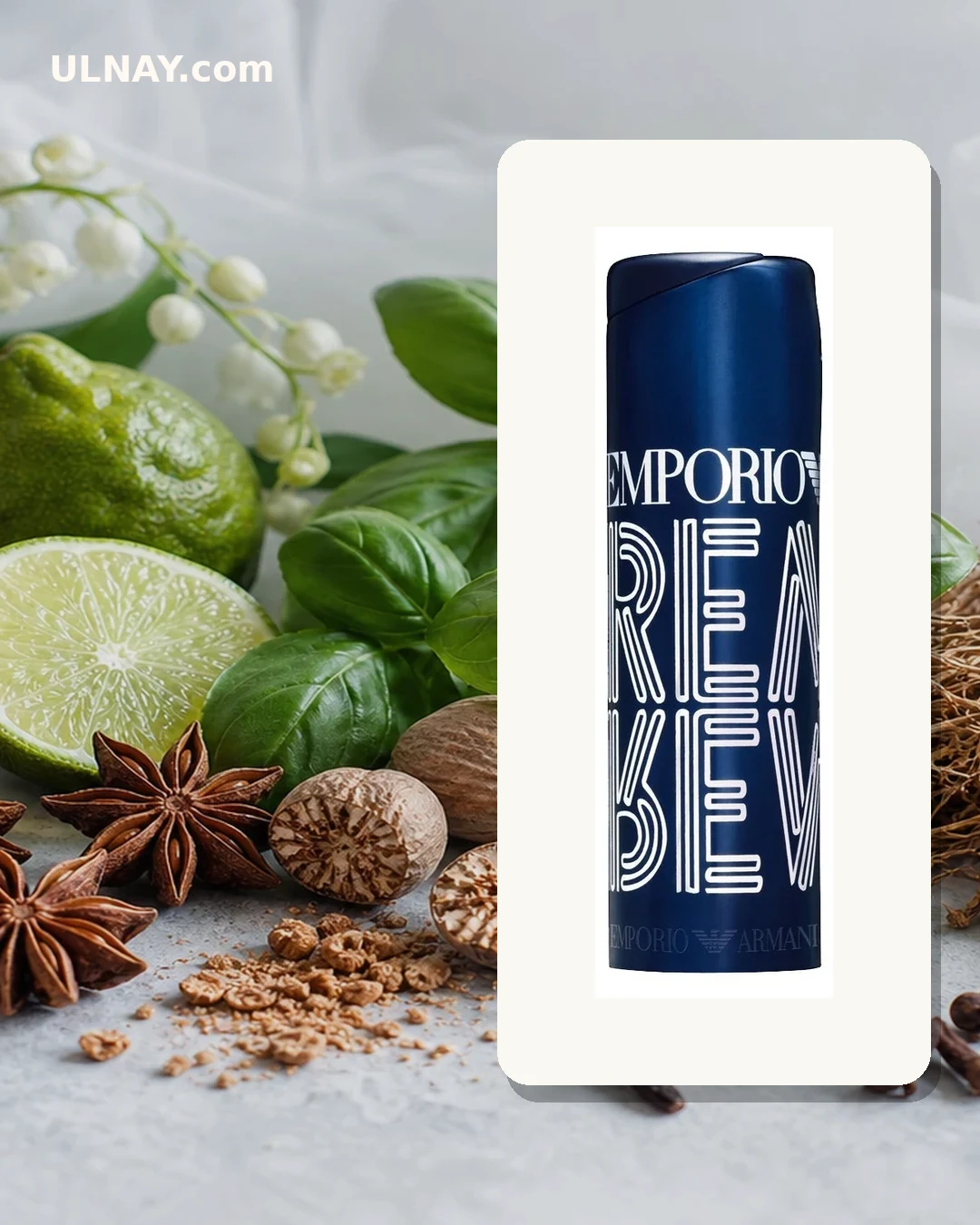 Emporio Remix For Him — setting and bottle