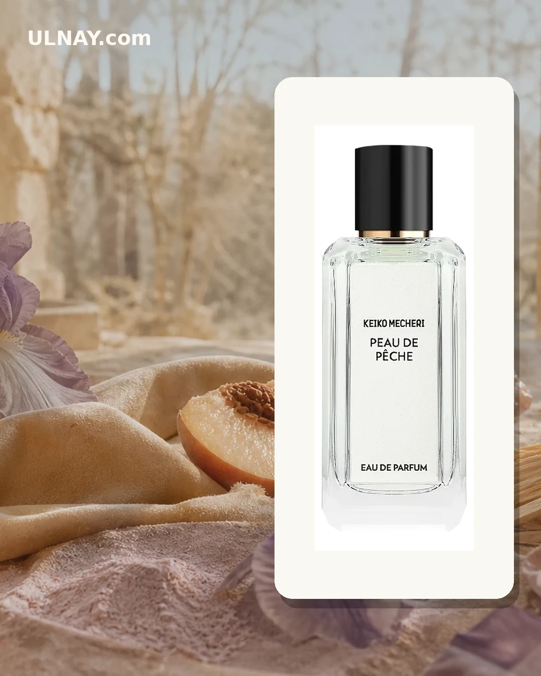 Peau de Pêche — setting and bottle