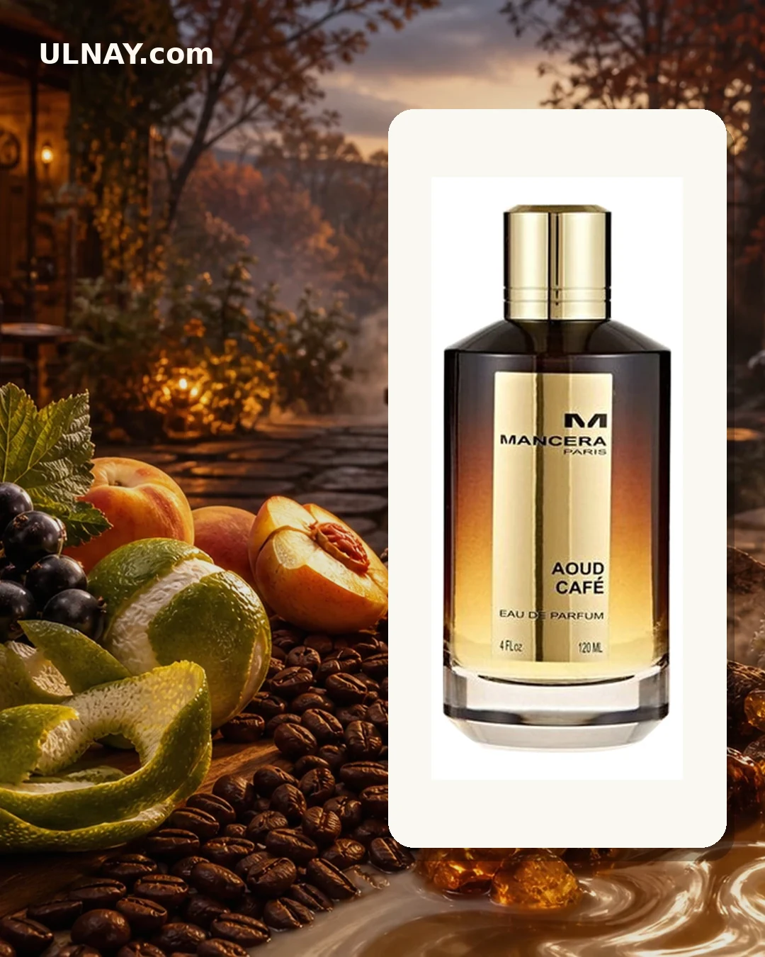 Aoud Cafe — сцена и флакон
