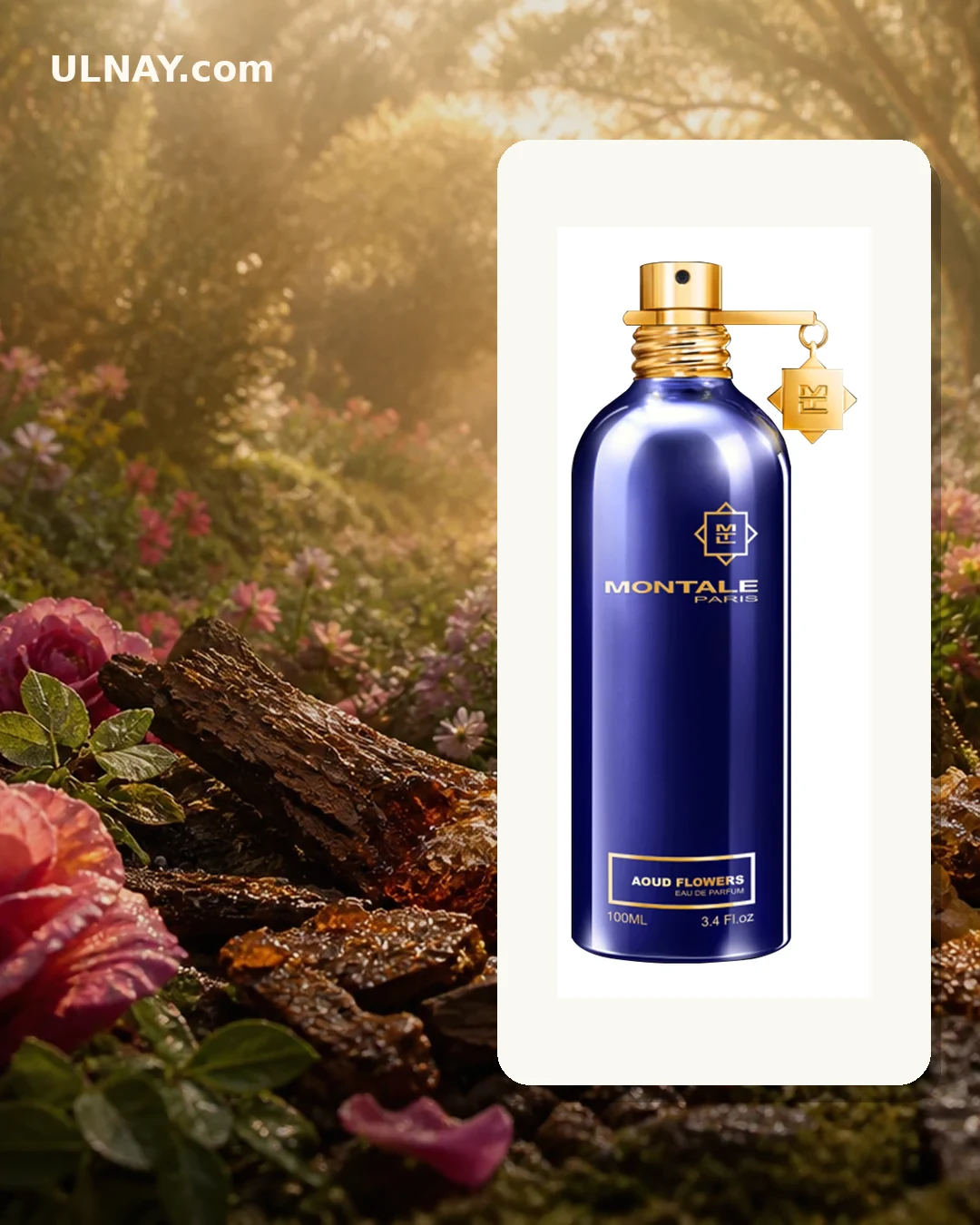 Aoud Flowers — scene and bottle