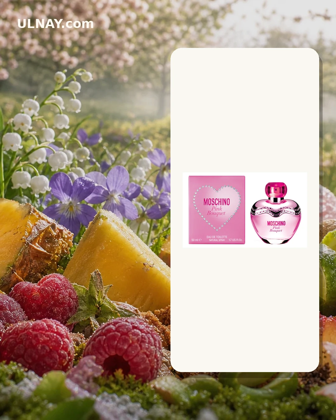 Pink Bouquet — сцена и флакон