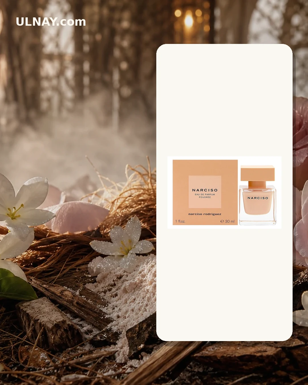 Narciso Poudree — setting and bottle